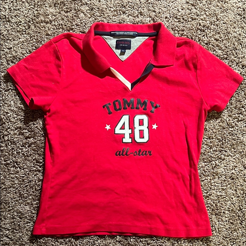 Tommy Hilfiger Red Graphic Polo